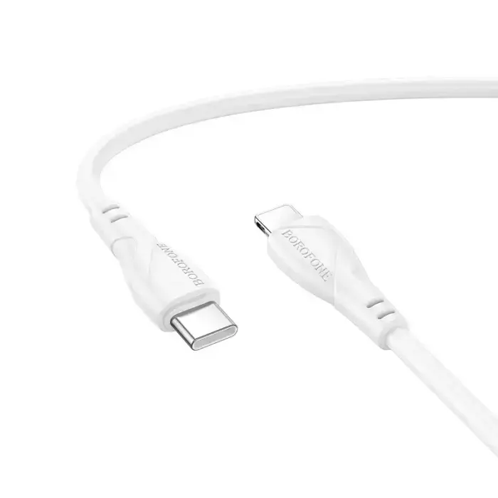 Borofone BX121 Energy datu pārraides un uzlādes vads | USB-C uz USB-C | 60W | 1m | balts