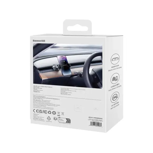 Electric car holder with solar panel for Tesla Model 3 | Y Baseus T-Space - black Foto 1