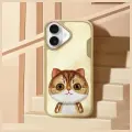 Nimmy Glasses Cool Cat phone case for iPhone 16 gray Photo