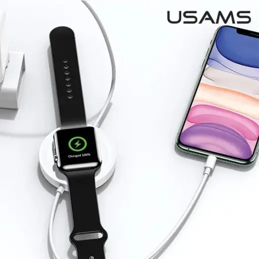 USAMS US-CC096 10W inductive charge with lightning cable black|black CC96WH01 Photo