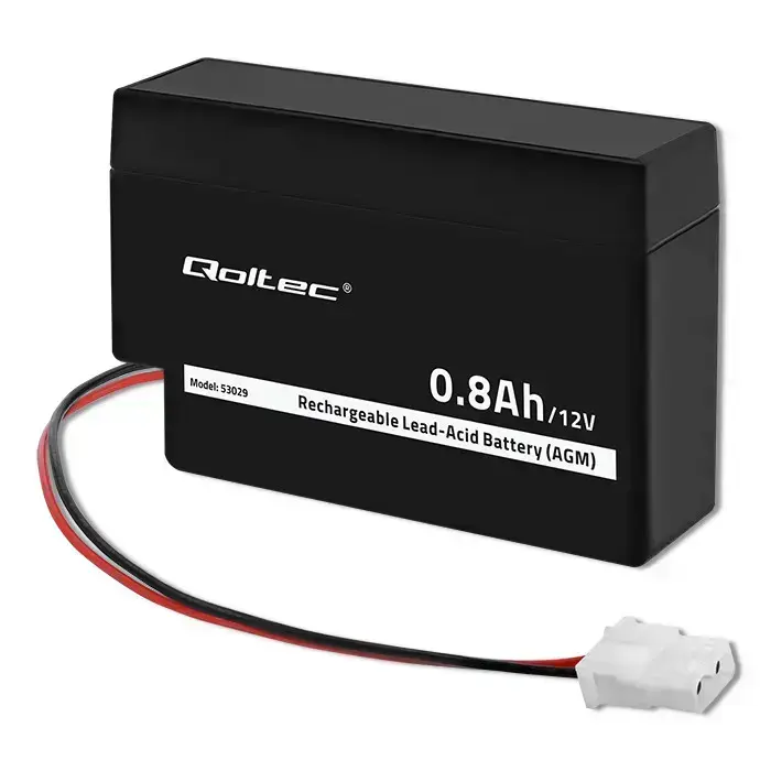 Qoltec AGM battery | 12V | 0.8Ah | Maintenance-free | Efficient| LongLife | for toys, vehicles Foto 9