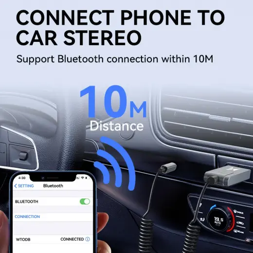 Wozinsky WTODB Bluetooth 5.3 audio adapter | AUX audio receiver Foto 6