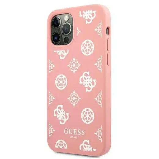 Guess GUHCP12LLSPEWPI iPhone 12 Pro Max 6,7" różowy|pink hard case Peony Collection Фото num