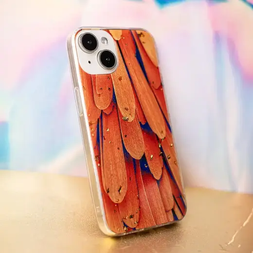 Gold Glam case for Samsung Galaxy A14 4G / A14 5G orange Фото num