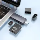 Card reader SD / TF Hoco USB A / USB C 2.0 metal gray Foto 13