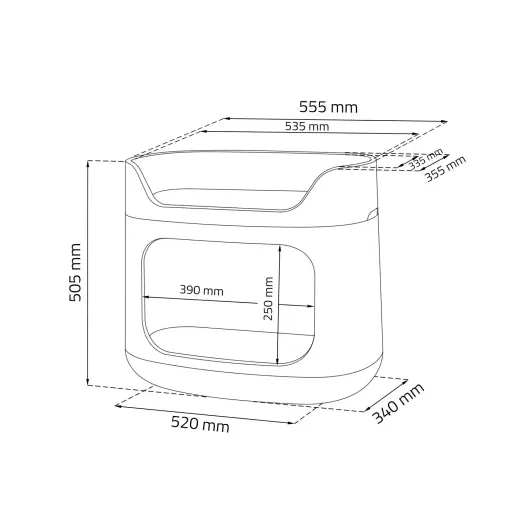 Pet transport and sleeping box 3in1 60x40,5x51cm Photo