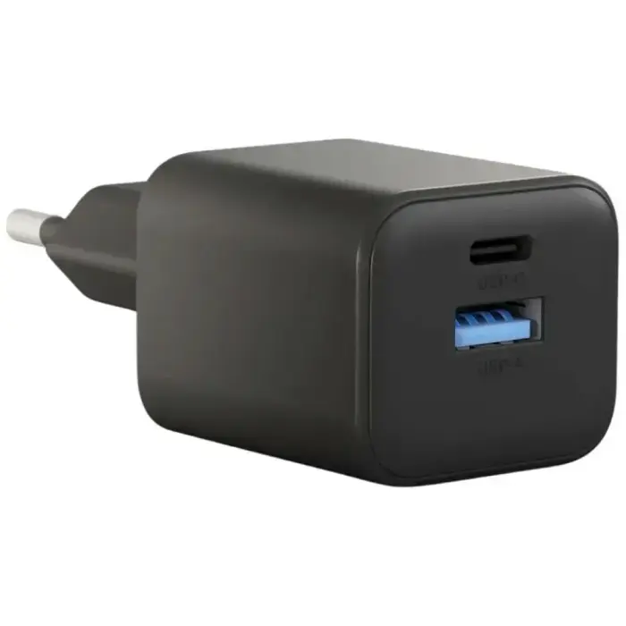 Wall charger Zens 30W USB-C + USB-A black