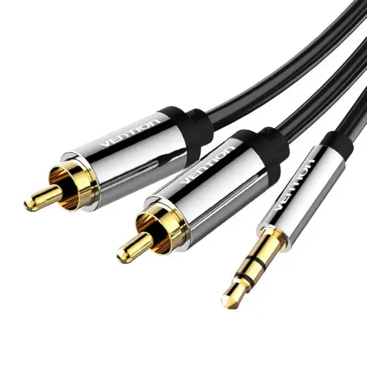 3.5mm Male to 2x RCA Male Audio Cable 3m Vention BCFBI Black Photo