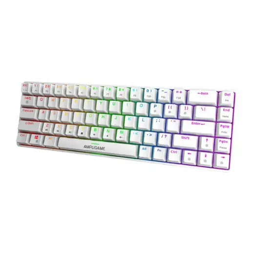 Fifine GK1W mechancial keyboard, 65% RGB (white) Photo