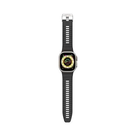 Decoded Ultra Traction Silicone Strap for Apple Watch 49 | 45 | 44 | 42 mm Gen 1-9 - SE - Black Фото num