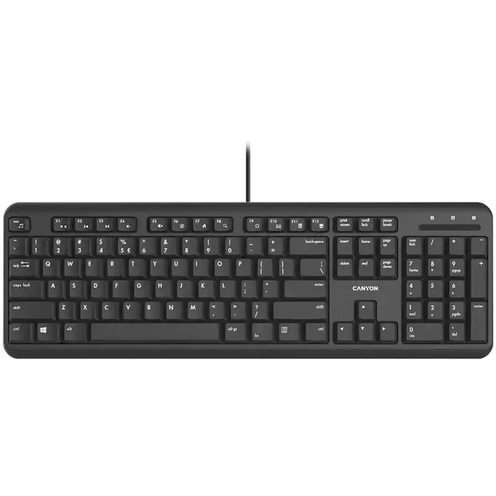 CANYON keyboard HKB-20 EN Velvet Wired Black
