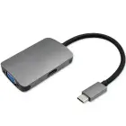 Qoltec Hub Adapter USB-C 3.1 2in1 | HDMI 4K | VGA Фото num