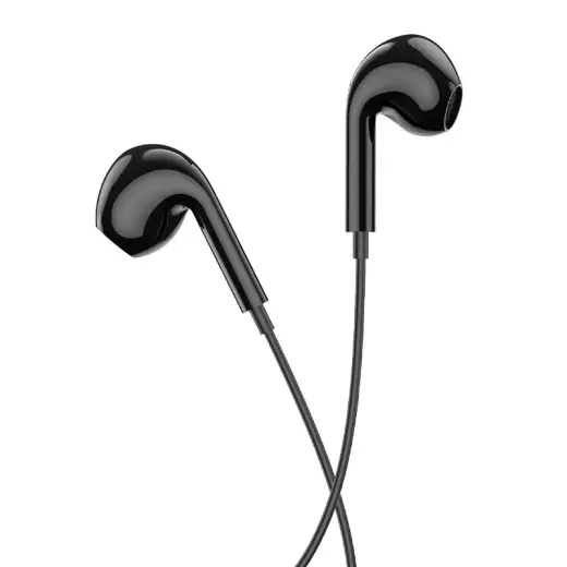 Borofone Earphones BM100 Max Fuente with microphone black Foto 2