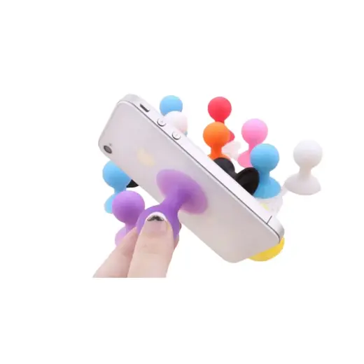Phone holder with a round head - blue Photo