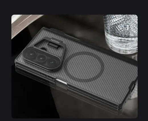 Nillkin CamShield Prop Magnetic Pen Slot Case for Samsung Galaxy Z Fold 7 Transparent Black Foto 10