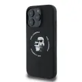 Karl Lagerfeld Liquid Silicone Karl and Choupette MagSafe Case for iPhone 16 Pro Black — Foto 2