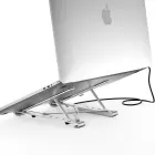 Choetech stand multifunctional station for laptop PD / USB-C HDMI (4K / 30Hz) / 2xUSB-A / 1xUSB-C / 1xSD / 1xTF black (HUB-M43) Фото num