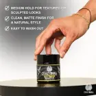 Crazy Bull Hair MattMeUp Medium Matte Paste - Water-Based Hair Styling Products, Vegan Styling Cream, Volumizing Hair Products - Melon Scent - 3.38 Oz Foto 6