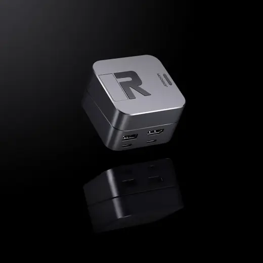 Joyroom HUB S-H121 USB-C - USB-A 3.0 | RJ45 | HDMI | USB-C | Thunderbolt cradle for MacBook Pro - gray Фото num