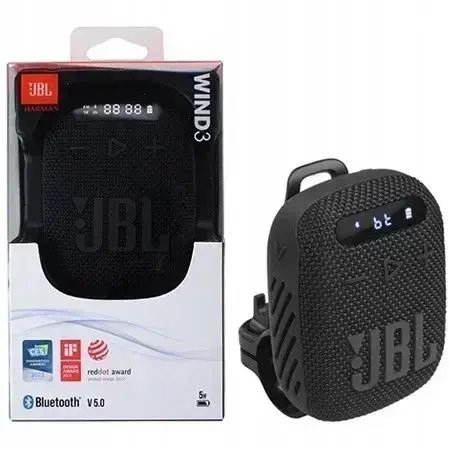 Wireless speaker JBL Wind 3 with handlebar holder black Foto 2