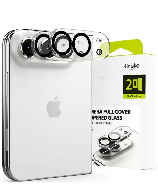 Szkło hartowane na aparat Ringke Camera Full Cover 2-Pack na iPhone Duo - czarne
