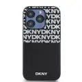DKNY PU Leather Repeat Pattern Card Pocket Case for iPhone 15 Pro Black — Foto 1