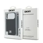 DKNY PU Leather Fixed Glitter Strap Magsafe Case for iPhone 18 Pro Black — Фото 5