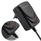 Qoltec Automatic charger for AGM GEL STD 12V battery | 1A | Rectifier with LED indicator Photo