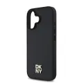 DKNY PU Leather Repeat Pattern Stack Logo MagSafe Case for iPhone 16 Plus Black — Фото 3