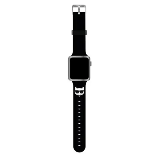 Karl Lagerfeld Choupette Head ремешок для часов Apple Watch 38mm | 40mm | 41mm черный Фото num