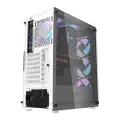 Datora korpuss Darkflash DK352 Plus ar 4 ventilatoriem (melns un balts) Foto 3