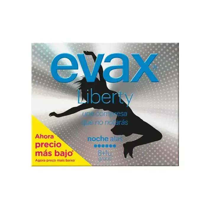 Evax Liberty Night Normal With Wings Sanitary Towels 12 Units