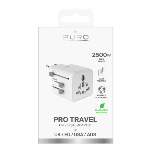 Puro Universal Travel Adapter - White Фото num