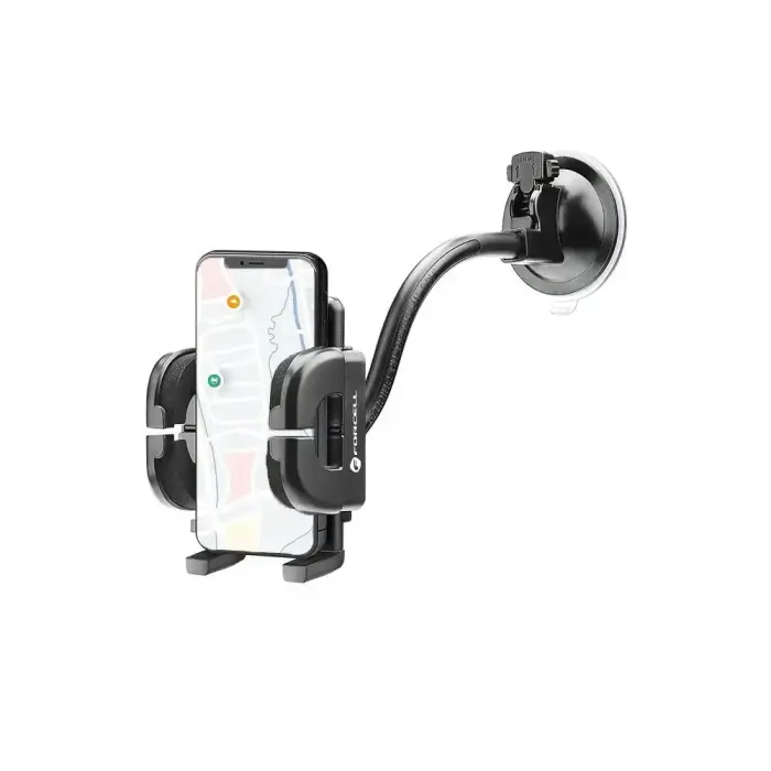 Car phone holder Forcell F-Grip Regular 17 cm windshield / dashboard / air vent black Photo