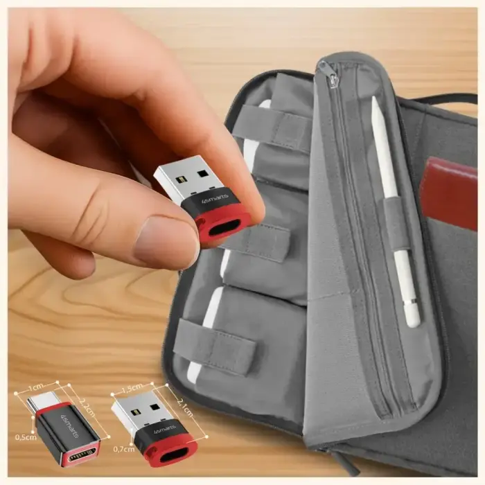 Adapter 4smarts Data Blocker USB-C to USB-A/USB-C black 2pcs Foto 3