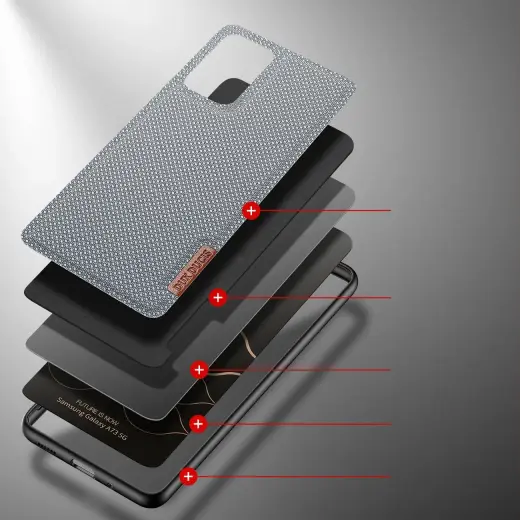 Dux Ducis Fino case is made of nylon material for Samsung Galaxy A73 blue Photo