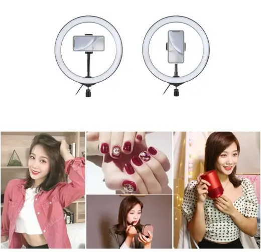 Универсальная лампа Puluz для блогов и стриминга + штатив 1.1м Фото num