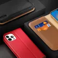 Dux Ducis Hivo Leather Flip Cover Genuine Leather Wallet for Cards and Documents iPhone 14 Pro Brown Фото num