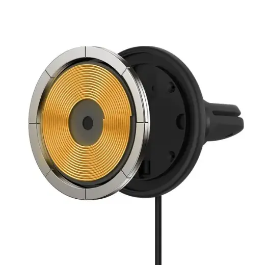 Baseus CW01 Magnetic Car Holder with 15W Wireless Charging + 25W USB-C Car Charger Black Фото num