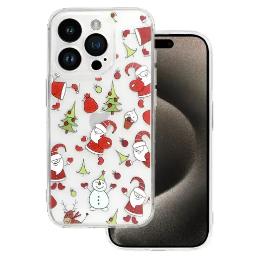 TEL PROTECT Christmas Clear phone case for iPhone 14 Pro transparent (Design 1)
