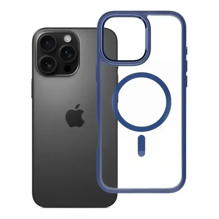 ROAR Mag Bumper maciņš ar MagSafe atbalstu telefonam iPhone 16 Pro Max tumši zils