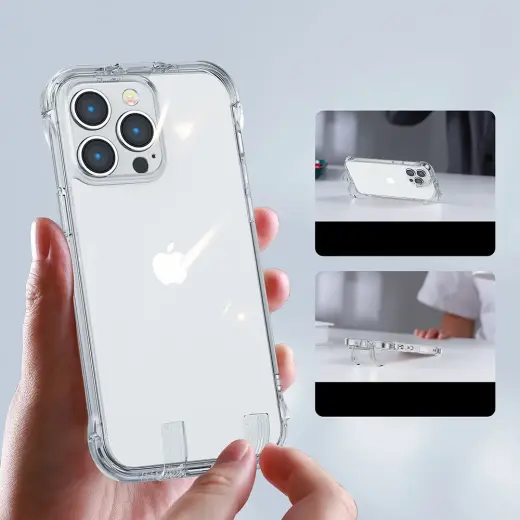 Joyroom Defender Series Case Cover for iPhone 14 Plus Armored Hook Cover Stand Clear (JR-14H3) Фото num