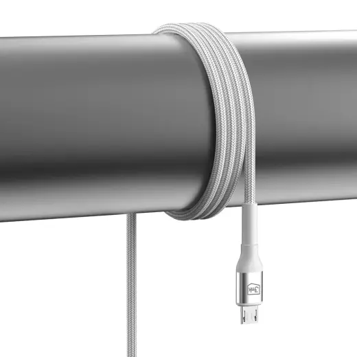 3mk Hyper Cable N-SERIES USB-A | MicroUSB 1m 5V|2.4A 12W | white Foto 7