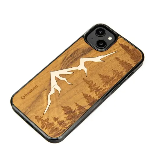 Bewood case for iPhone 15 Plus 6,7" Mountains Imbuia Foto 2
