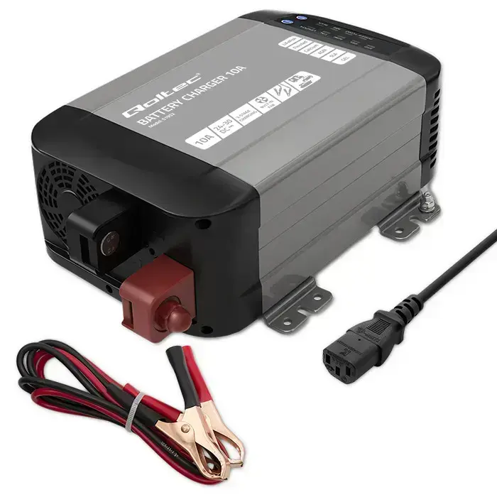 Qoltec Smart Monolith charger for LiFePO4 AGM GEL SLA batteries | 10A | 24V Foto 11