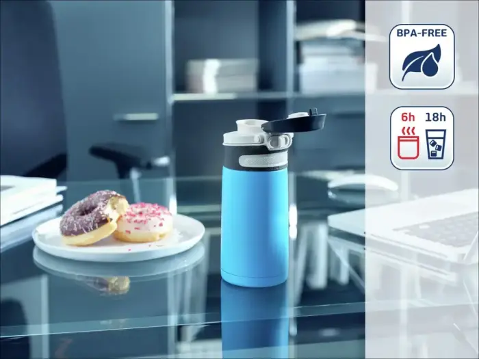 LEIFHEIT Термокружка Flip 350мл голубой Фото num