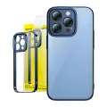 Baseus Glitter Transparent Case and Tempered Glass set for iPhone 14 Pro Max (blue) Photo