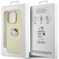 Hello Kitty Leather Kitty Head MagSafe case for iPhone 15 Pro - gold Фото num