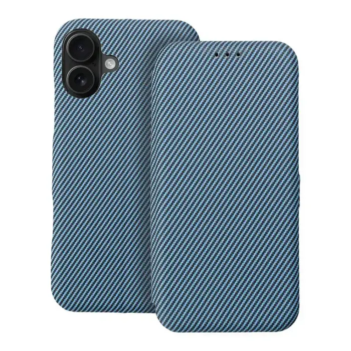 FOLIO Side Magnet book type phone case for iPhone 16 Plus blue