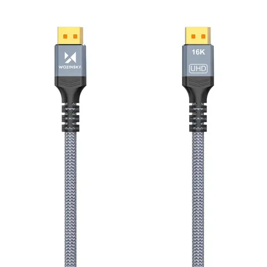 Wozinsky WPS-16AYL3S DisplayPort 2.1 Cable VESA Certified 80 Gb|s 16K@60Hz 8K@120Hz 4K@240Hz HDR HDCP DSC 3m - Black